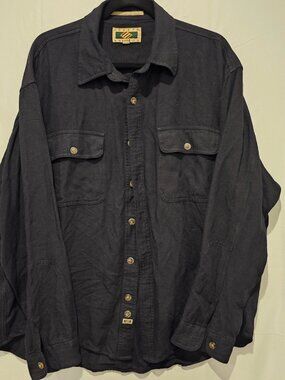 Joseph Abboud Men's Dress Shirt XL Black Long Sleeve Button Up Classic